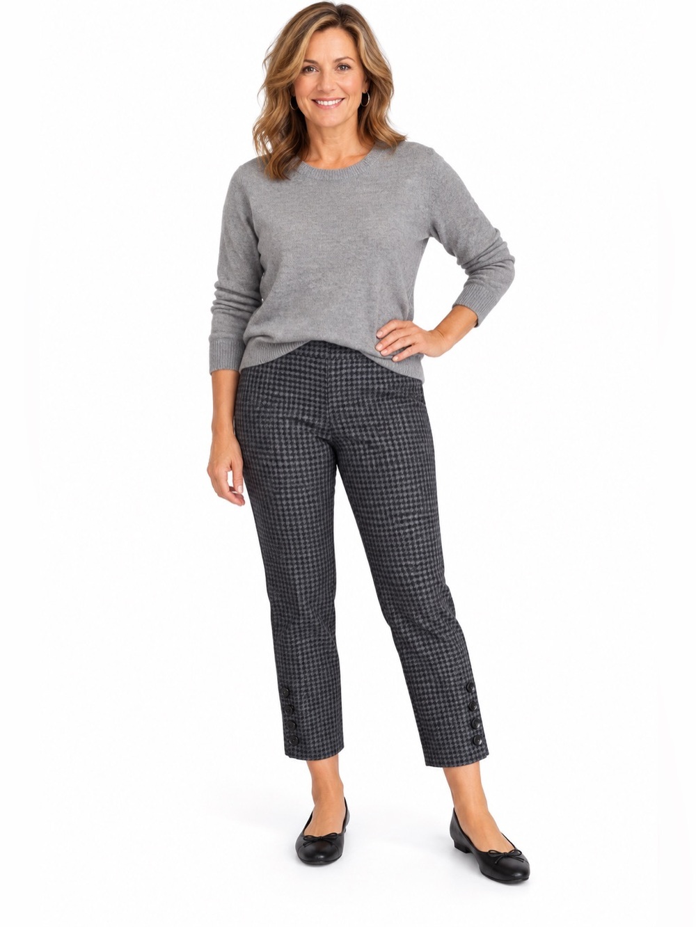 Talbots pants Chatham Ankle houndstooth print size 16 petite